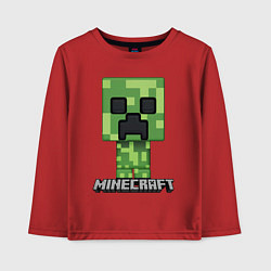 Лонгслив хлопковый детский MINECRAFT, цвет: красный