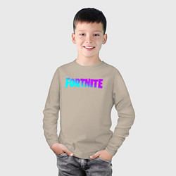 Лонгслив хлопковый детский FORTNITE 2, цвет: миндальный — фото 2
