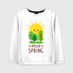 Лонгслив хлопковый детский Hello Spring, цвет: белый