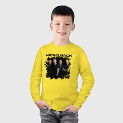 Лонгслив хлопковый детский Nickelback, цвет: желтый — фото 2