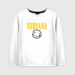 Лонгслив хлопковый детский NIRVANA, цвет: белый