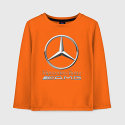 Лонгслив хлопковый детский MERCEDES-BENZ AMG, цвет: оранжевый