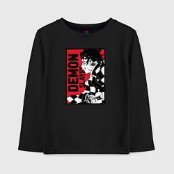 Лонгслив хлопковый детский KIMETSU NO YAIBA, цвет: черный