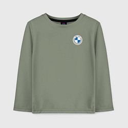 Лонгслив хлопковый детский BMW LOGO 2020, цвет: авокадо