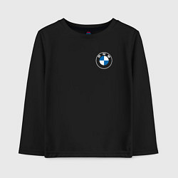 Лонгслив хлопковый детский BMW LOGO 2020, цвет: черный