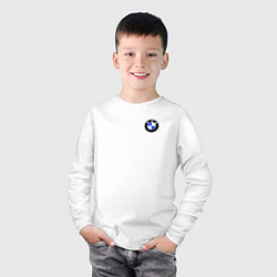 Лонгслив хлопковый детский BMW, цвет: белый — фото 2
