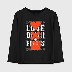 Лонгслив хлопковый детский LOVE DEATH ROBOTS LDR, цвет: черный