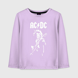 Лонгслив хлопковый детский ACDC, цвет: лаванда