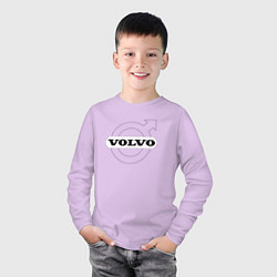 Лонгслив хлопковый детский VOLVO, цвет: лаванда — фото 2