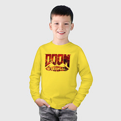 Лонгслив хлопковый детский DOOM Eternal, цвет: желтый — фото 2