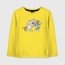 Лонгслив хлопковый детский Tom & Jerry, цвет: желтый