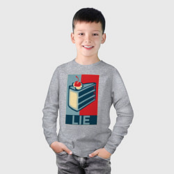 Лонгслив хлопковый детский PORTAL, цвет: меланж — фото 2