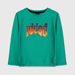 Лонгслив хлопковый детский IDDQD DOOM, цвет: зеленый