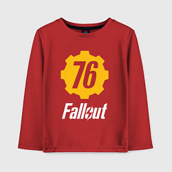 Лонгслив хлопковый детский FALLOUT76, цвет: красный