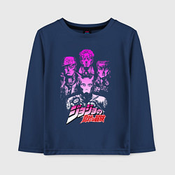 Лонгслив хлопковый детский JOJOS BIZARRE ADVENTURE, цвет: тёмно-синий