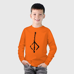Лонгслив хлопковый детский BLOODBORNE, цвет: оранжевый — фото 2