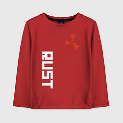 Лонгслив хлопковый детский RUST, цвет: красный
