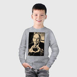 Лонгслив хлопковый детский Ленин Oko, цвет: меланж — фото 2