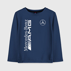 Лонгслив хлопковый детский MERCEDES-BENZ AMG, цвет: тёмно-синий