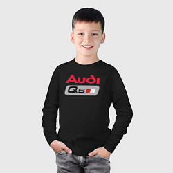 Лонгслив хлопковый детский AUDI Q5 LOGO, цвет: черный — фото 2