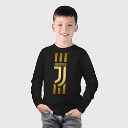Лонгслив хлопковый детский JUVENTUS, цвет: черный — фото 2