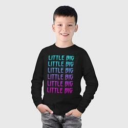 Лонгслив хлопковый детский Little big Z, цвет: черный — фото 2