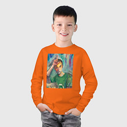 Лонгслив хлопковый детский Sheldon Cooper, цвет: оранжевый — фото 2