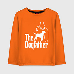 Лонгслив хлопковый детский The Dogfather - пародия, цвет: оранжевый