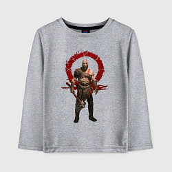 Лонгслив хлопковый детский GOD OF WAR, цвет: меланж
