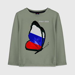Лонгслив хлопковый детский Россия, цвет: авокадо