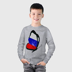 Лонгслив хлопковый детский Россия, цвет: меланж — фото 2