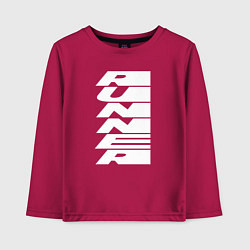Лонгслив хлопковый детский Runner, цвет: маджента