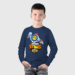 Лонгслив хлопковый детский BRAWL STARS NANI, цвет: тёмно-синий — фото 2