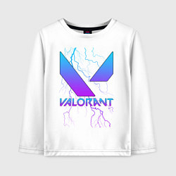 Лонгслив хлопковый детский VALORANT, цвет: белый