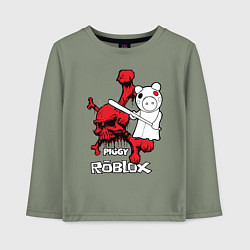 Детский лонгслив Свинка Пигги из Roblox