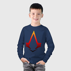 Лонгслив хлопковый детский Assassins Creed, цвет: тёмно-синий — фото 2