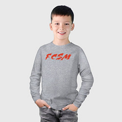 Лонгслив хлопковый детский FCSM, цвет: меланж — фото 2