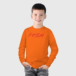 Лонгслив хлопковый детский FCSM, цвет: оранжевый — фото 2