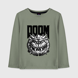 Лонгслив хлопковый детский КАКОДЕМОН DOOM Z, цвет: авокадо