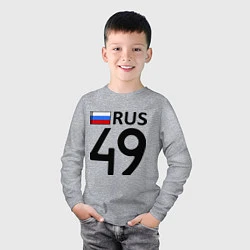 Лонгслив хлопковый детский RUS 49, цвет: меланж — фото 2