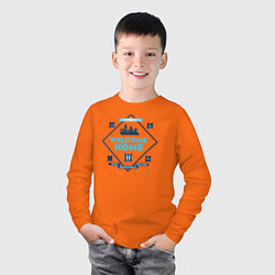 Лонгслив хлопковый детский Хогвартс, цвет: оранжевый — фото 2