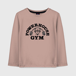 Лонгслив хлопковый детский GYM, цвет: пыльно-розовый