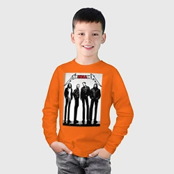 Лонгслив хлопковый детский Metallica 13, цвет: оранжевый — фото 2