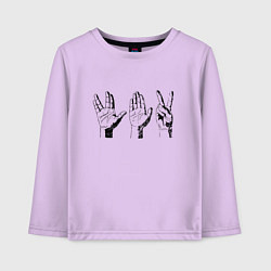 Лонгслив хлопковый детский Вулканский салют Z, цвет: лаванда