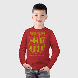 Лонгслив хлопковый детский Barcelona FC, цвет: красный — фото 2