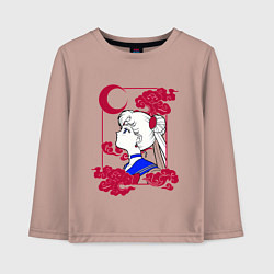 Лонгслив хлопковый детский Сейлор Мун, цвет: пыльно-розовый