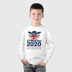Лонгслив хлопковый детский Ктулху 2020, цвет: белый — фото 2