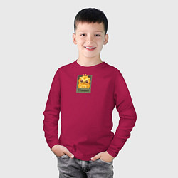 Лонгслив хлопковый детский Fwooper, цвет: маджента — фото 2