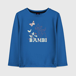 Лонгслив хлопковый детский Bambi, цвет: синий