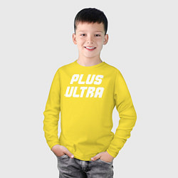Лонгслив хлопковый детский PLUS ULTRA, цвет: желтый — фото 2